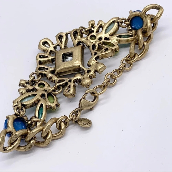 J. Crew Blue Green Jeweled Bracelet - Picture 3 of 4
